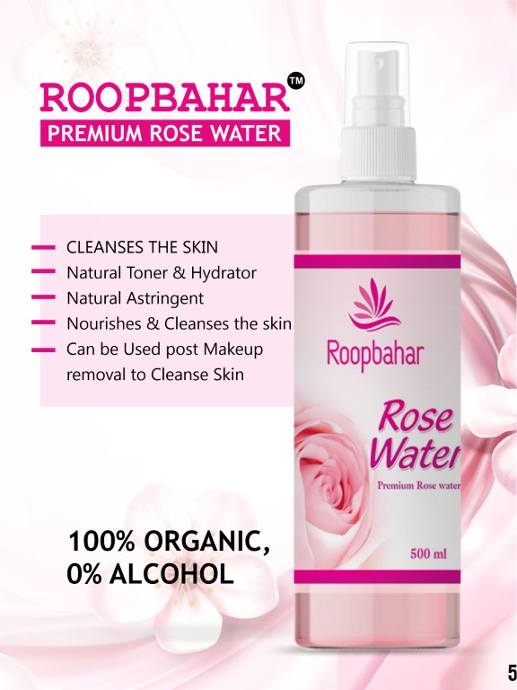 Roopbahar Premium Rose Water 500ml (Pack of 2)